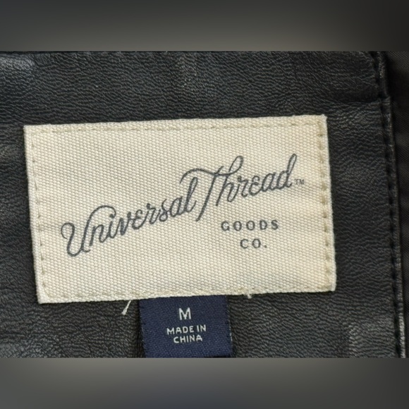 Universal Thread Black Faux Leather Motorcycle Jacket, Women's Size Medium - Picture 11 of 14